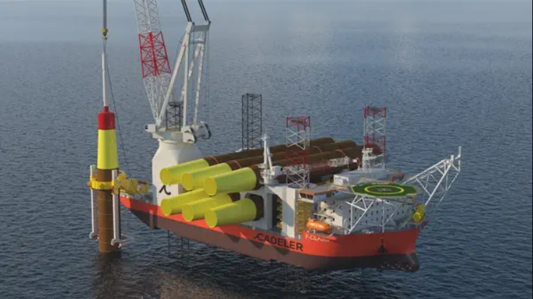 Huisman's Leg Encircling Crane for Another Cadeler Offshore WInd Vessel