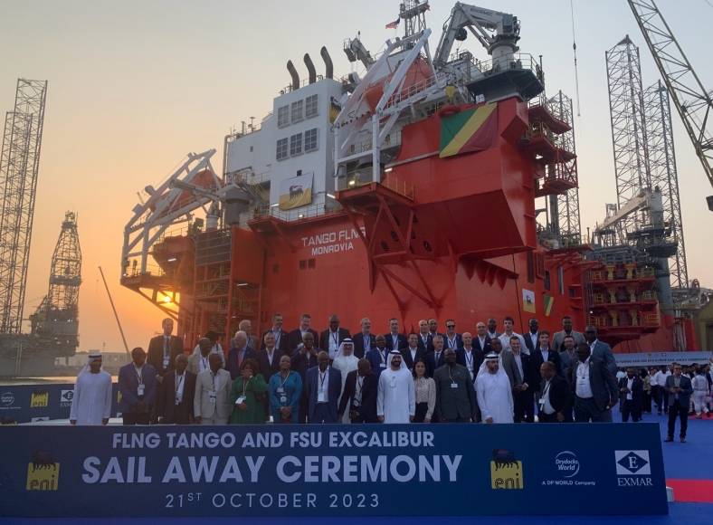 Tango FLNG and Excalibur FSU Set to Begin Journey from Dubai to Eni's Congo LNG Project