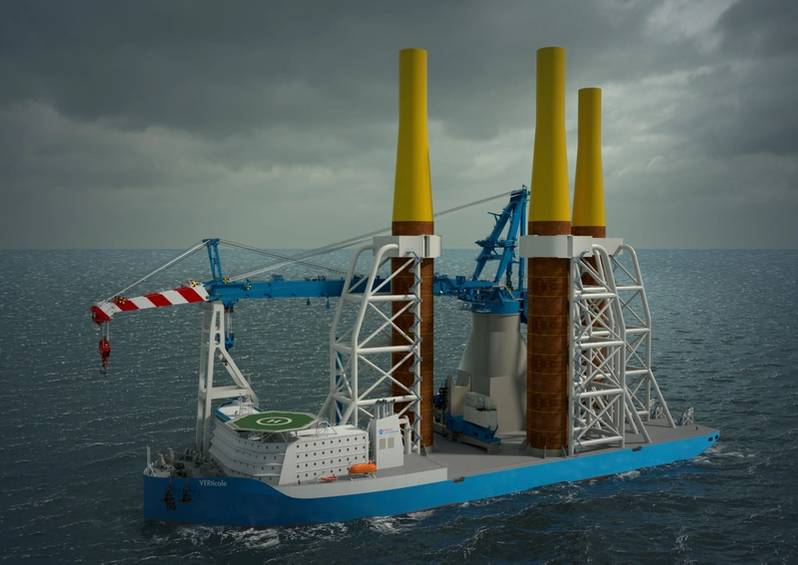 Dutch Company Launches Wind Turbine Foundation Installation Vessel Design